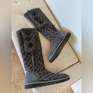 UGG Lattice Cardy Charcoal Grey Women's Boots